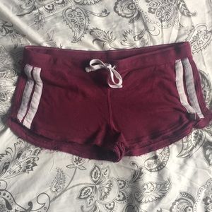 Burgundy Short Shorts